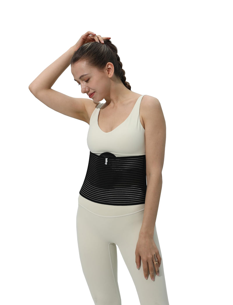 Umbilical Hernia Belt for men & women. Wider Abdominal Binder - 2 x compression pads for naval (double thickness). Hernia support belt (prevent surgery): ventral, epigastric, belly button hernias (L/XL) L/XL (39 to 52 inch umbilical area)