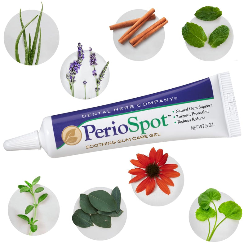 [Australia] - Dental Herb Company - PerioSpot Mouth Sore and Gum Care Gel - Soothes and relieves discomfort from canker sores and gum irritation (.5 oz.) 