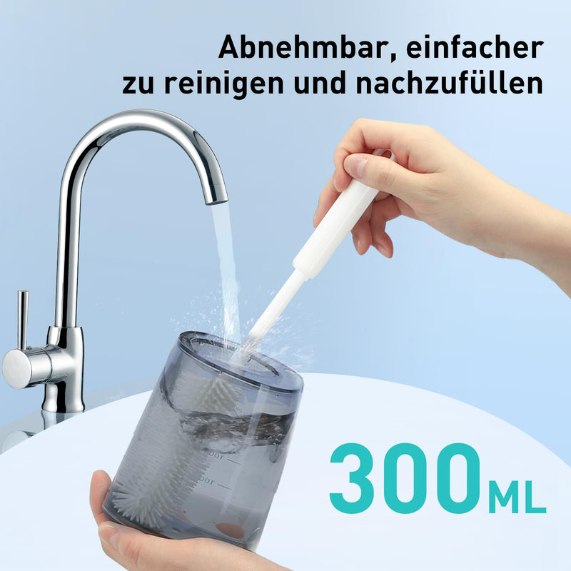 [Australia] - COSLUS oral irrigator wireless electric tooth cleaner: 4 modes oral irrigator wireless 300ml water tank oral irrigator quick charge for 30 days battery life interdental space cleaner black 