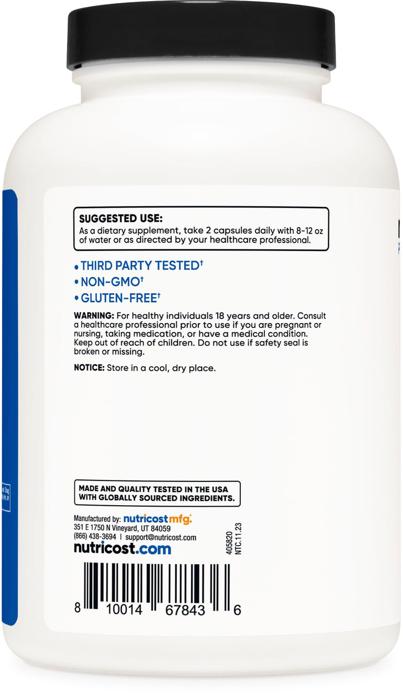 [Australia] - Nutricost EAA Capsules 1200mg, 240 Capsules - Essential Amino Acids, 120 Servings - Non-GMO, Gluten Free & Vegan 