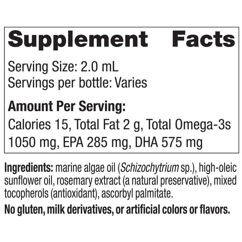 [Australia] - Nordic Naturals Baby’s DHA Vegetarian, Unflavored - 1050 mg Plant-Based Omega-3-1 oz - Supports Brain & Vision Development in Babies - Non-GMO, Vegan - 15 Servings 