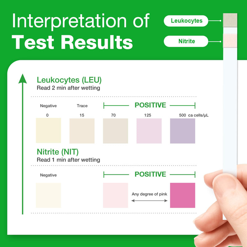 Easy@Home Urinary Tract Infection Test Strips 50 Individual Pack, Urine Test Strips for UTI Infections, Urinalysis Kit, Detect Leukocytes and Nitrites (UTIPOUCH-50P) | Individual Packing Urine Test Strips for UTI Infections, Urinalysis Kit, Detect Leuk...