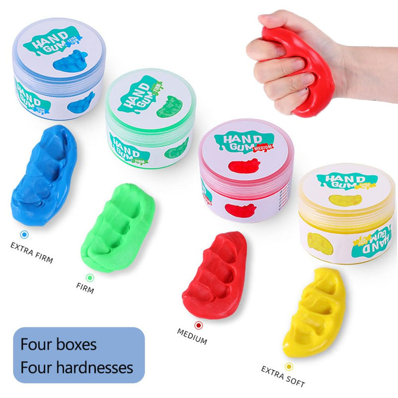 [Australia] - Hand Exercise Rehab Putty Kit for Elderly & Arthritis - Sensory Stress Relief, Finger Stretch, Fidgeting, Grip Strengthening (4 color) 4 color 