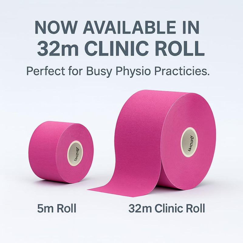 Kinesiology Tape Clinic Roll Length - 32m x 5cm, Blue
