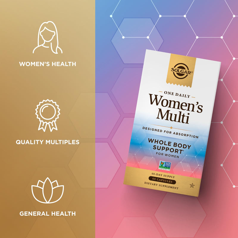 SOLGAR One a Day Women & Mens Bundle:Daily Women's Multi Whole Body Support, 60 Servings + Daily Men's Multivitamin Whole Body Support Supplement, 60 Servings