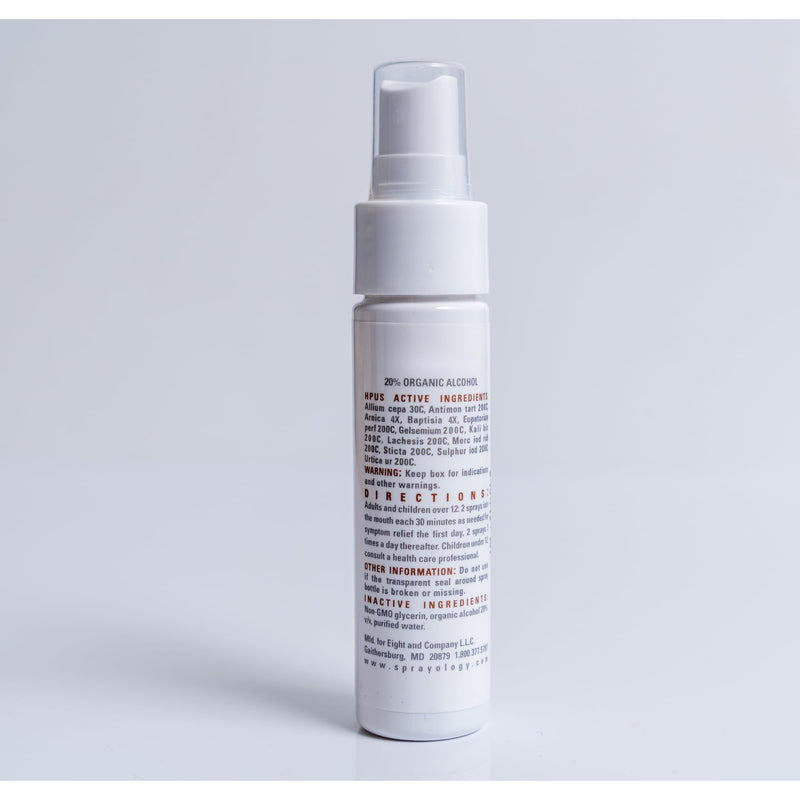 Sprayology Cold Relief | Homeopathic Cold Spray for Sinus Congestion, Achiness, Chills, Fever & Headaches | Natural & Alternative Solution with Allium Cepa, Arnica & Gelsemium (1.38 fl oz)