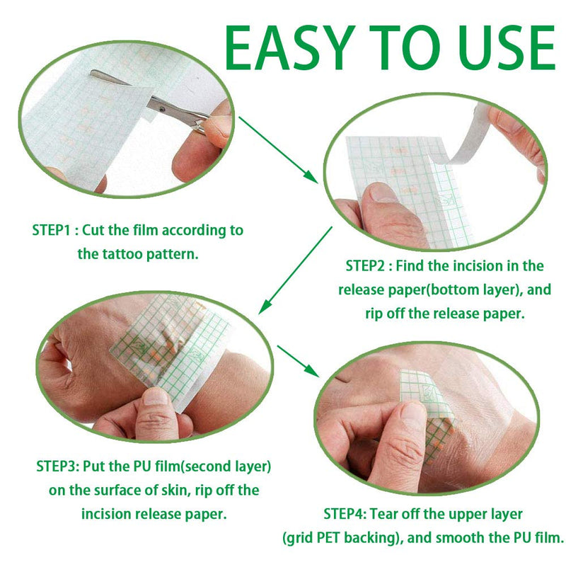 [Australia] - Tattoo Aftercare Bandage Roll 6"x 2 Yard - Waterproof Transparent Film For Tattoo Initial Healing And Skin Repair Adhesive Tattoo Supply Wrap 6 x 72 Inch 