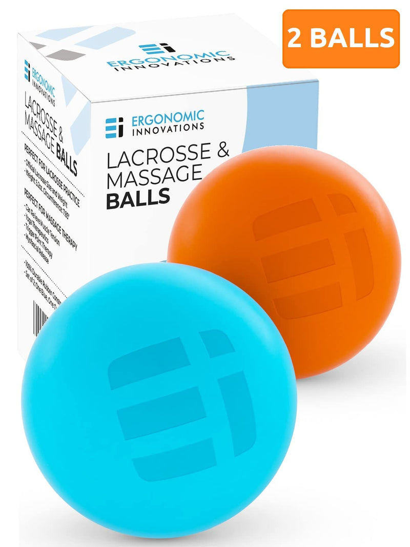 [Australia] - Lacrosse Ball Massage Ball Therapy, Myofascial Release Physical Therapy Balls, Deep Tissue Trigger Point Ball for Back, Foot Massage Ball, Plantar Fasciitis, Yoga Tune Up, Firm 2.5" Diameter 2 Pack 
