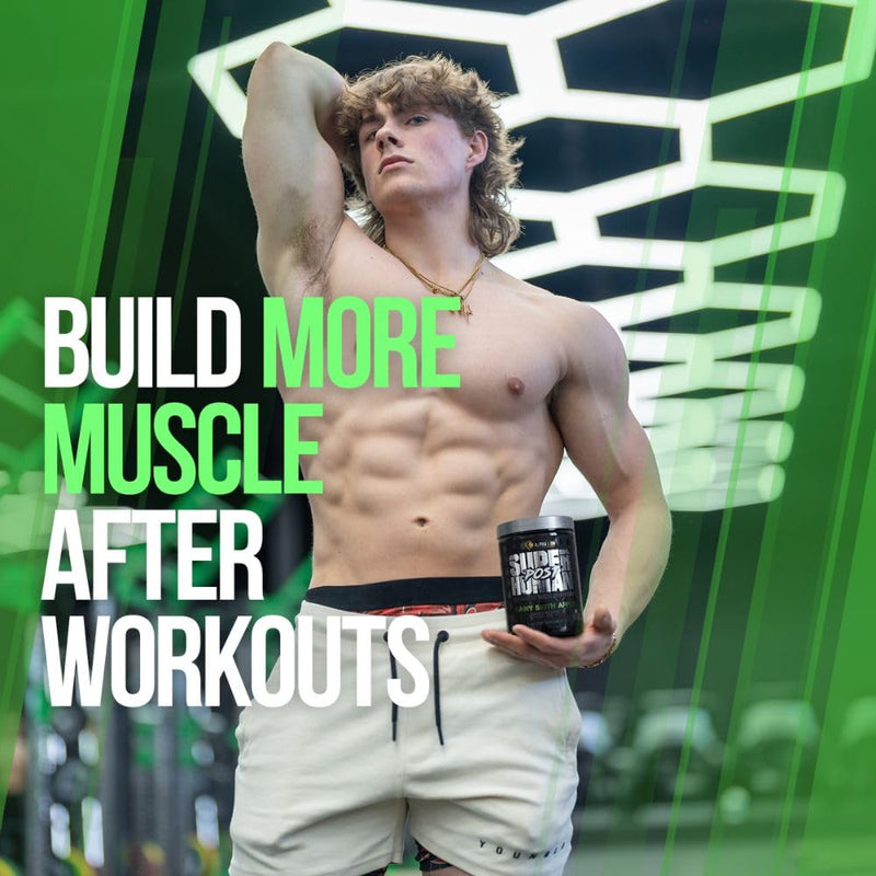 [Australia] - Alpha Lion Superhuman Post Workout Recovery, Muscle Builder Drink, Creatine Powder + More for Lean Muscle Growth, Strength & Volume, Supplement for Women & Men (25 Servings, Gainy Smith Apple) 