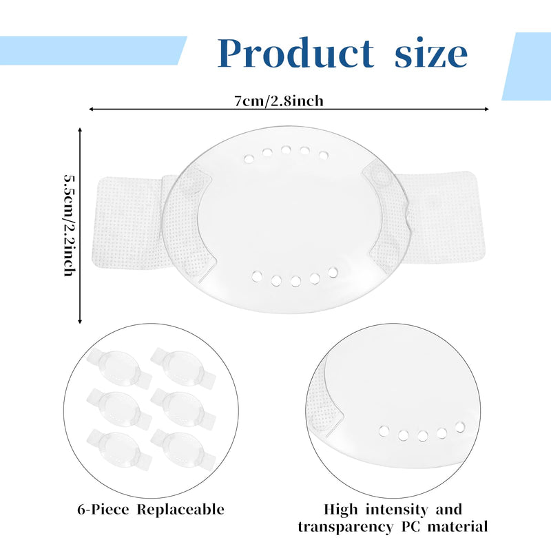 [Australia] - Eye Shield After Cataract Surgery 6Pcs Plastic Eye Patch Comfortable Clear Eyes Patch with Ventilation Holes for Children Adults After Surgery Eyes Protection 