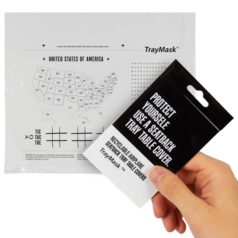 [Australia] - Disposable Tray Table Cover | Must Have Airplane Travel Essentials | Perfect for Toddlers, Kids and Adults Travel Accessories | Provides a Fresh/Clean Layer of Protection | 10 Pack Original 10-Pack 