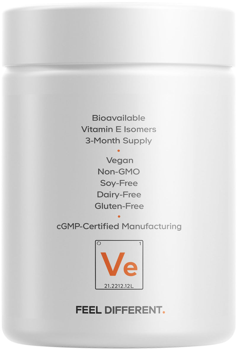 [Australia] - Codeage Liposomal Vitamin E Supplement - All Vitamin E Tocopherols - 3-Month Supply - Alpha Tocopherols, Beta, Gamma, and Delta - Liposomal Mixed Tocopherols - Non-GMO Phospholipid - 90 Capsules 