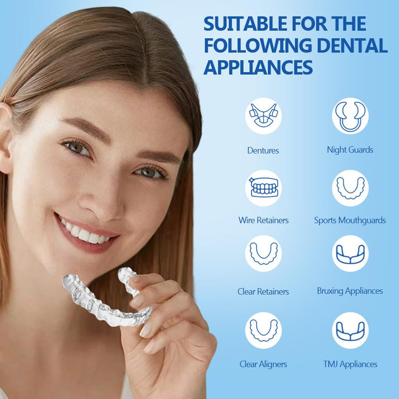 [Australia] - ACWOO retainer cleaning tablets, 120 tablets fresh retainer, braces cleaning tablets, dentures, mouth guard cleaner, retainer cleaner tablet 