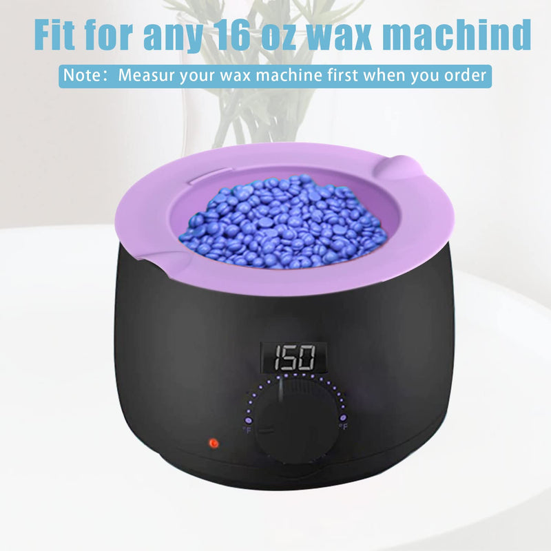 [Australia] - Electric Waxing Kit, Wax Warmer Silicone Liner for Tress Wellness Compatible with 16oz Waxing Kit Melting Wax Bowl for Tress Wellness Wax Warmer or for BLITZWAX Wax Warmer (Purple) 