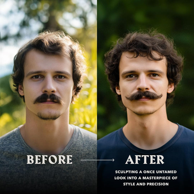 [Australia] - Striking Viking Mustache Wax and Comb Kit - Beard and Mustache Wax for Men with Strong Hold Natural Beeswax - Helps Tame, Style, and Groom (2 oz) (Sandalwood) Sandalwood 