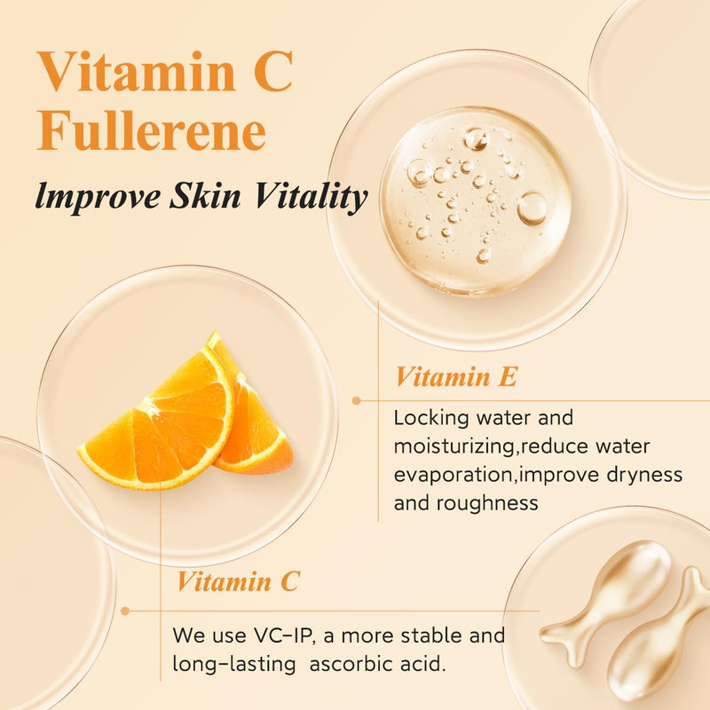 HKH Vitamin C Serum Capsules Set – 96 pcs VC for Morning - Anti-Aging & Anti-Wrinkle Skincare Face Serum - Smooth Fine Lines - Moisturize Hydrate & Firm Skin, Travel-Friendly Vitamin C * 2 pack