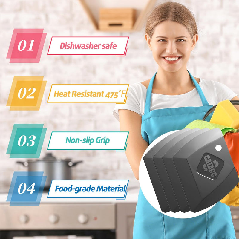 [Australia] - Pan Scraper Food Scraper Pot Scraper Dish Scraper Tool, Durable Cast Iron Scraper, 4 Pcs Flexible Plastic Scraper tool for Cleaning Kitchen, Nonstick Pans, Cast Iron Skillets, Cookware,Dishes 