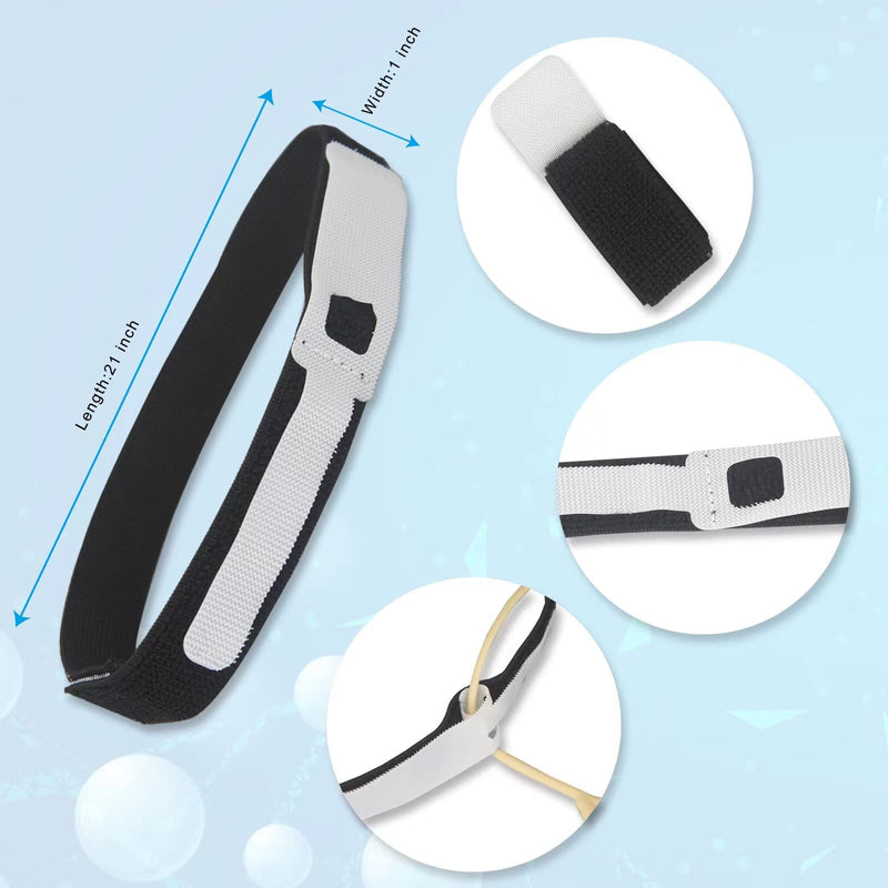 [Australia] - 4PCS Catheter Leg Strap Foley Catheter Holder Urinary Legband Holder Catheter Tube Holder Anti Irritation (Black) 