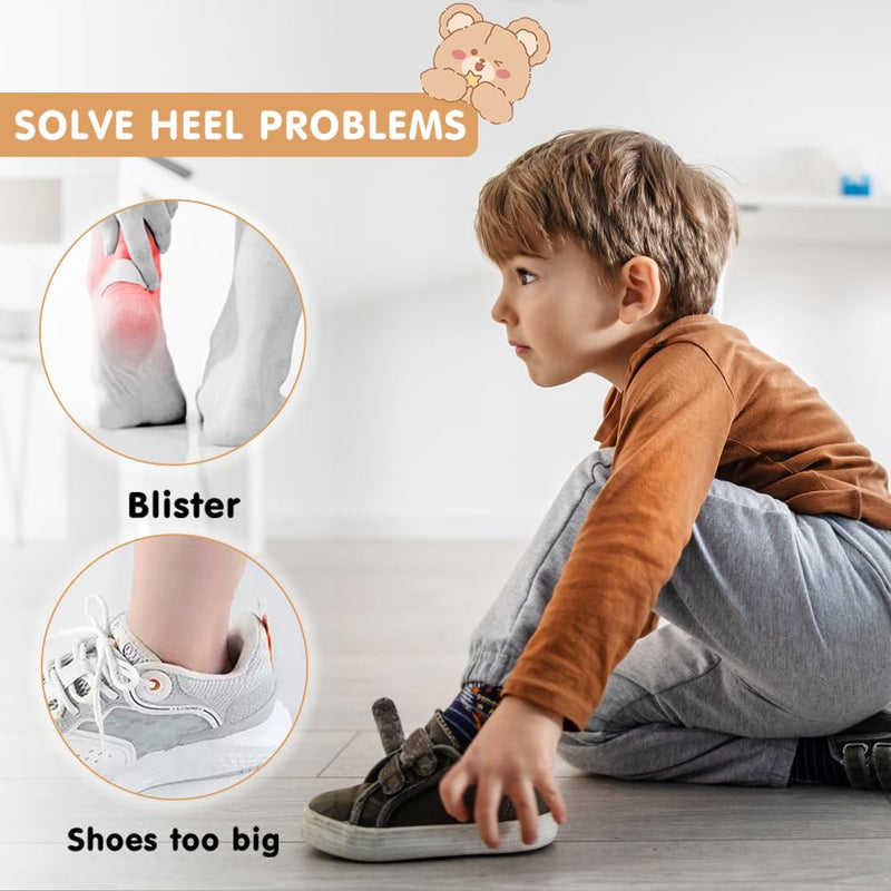 [Australia] - Heel pads shoes for children, 6 pieces cute heel holder children's heel pads for shoes that are too big, shoe reducer for girls and boys 