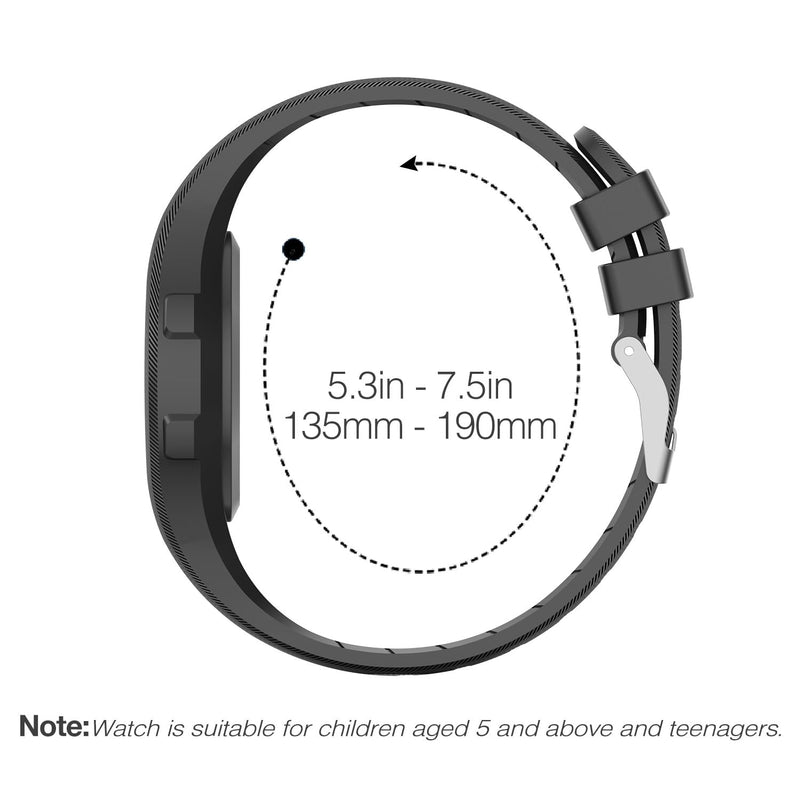 [Australia] - LED Children Digital Pedometer Watch, Waterproof Sport Wristwatch, with Step Counter, Calories, Calendar for Kids Boys Girls Black 