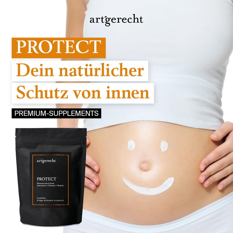 [Australia] - Species-appropriate PROTECT - High-quality L-glutamine with baobab | Supports intestinal health & regeneration | Vegan, gluten-free and taste-neutral | For optimal digestion and immune system 