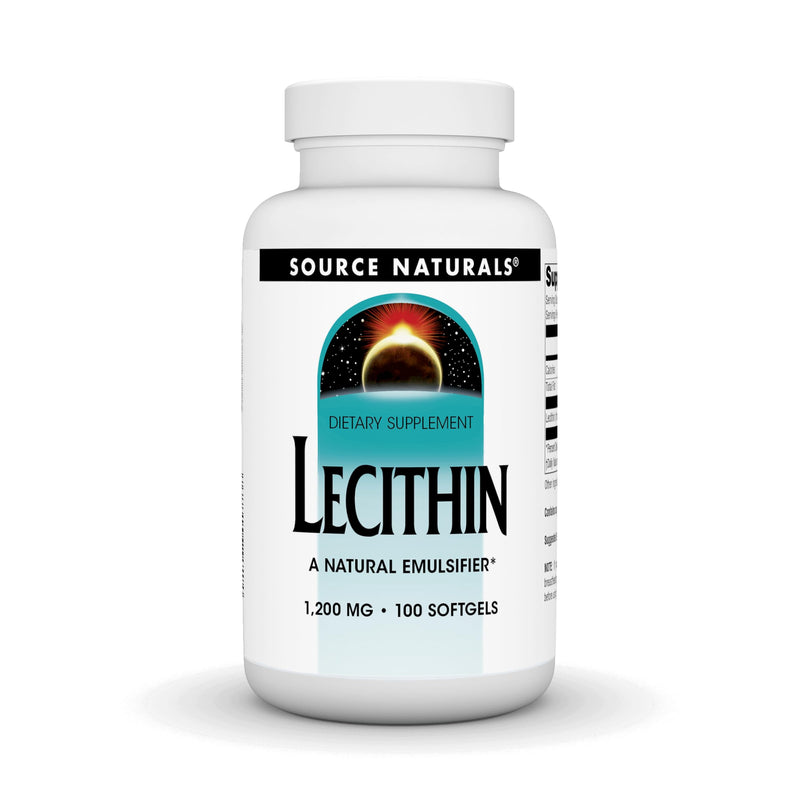 [Australia] - Source Naturals Lecithin 1200 mg, A Natural Emulsifier - 100 Softgels 