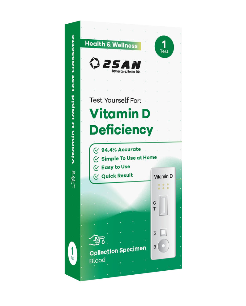 2SAN Vitamin D Home Test Kit – Accurate Blood Test for Detecting Vitamin D Deficiency, Single Use