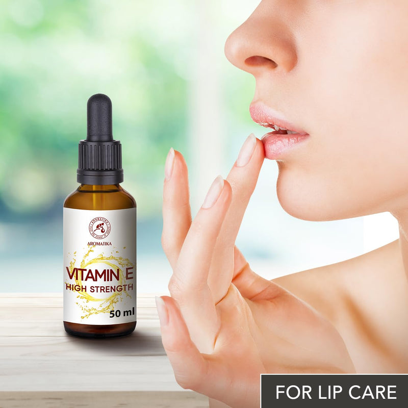 High Strength Pure Vitamin E 50 ml - Vitamin E Drops - Natural - Vitamin E for Skin Care - for Face - Skin - Hair - Nails - Lips - Beauty - Cosmetic Base