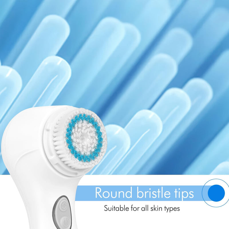 [Australia] - Microtree Facial Cleansing Brush, Electric Face Scrubber Exfoliator for Women Skin Care Deep Cleaning Exfoliating, Rechargeable Waterproof with 2 Sonic Vibration Speeds for Home & Travel(White) White 
