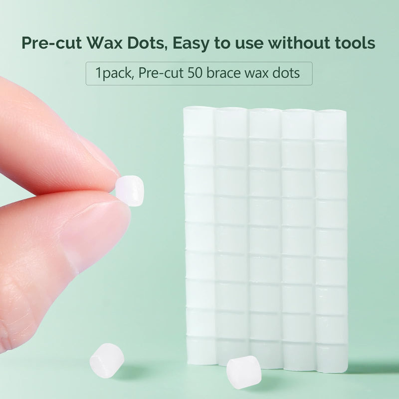 [Australia] - JMU 1 Pack Orthodontic Wax, Precut Braces Wax, Dental Wax Braces Mint Flavored 