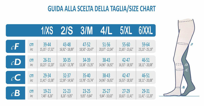 [Australia] - CzSalus Mid Rise Graduated Compression Leggings (K2, 30-35 mmHg) 200den XL Nude 