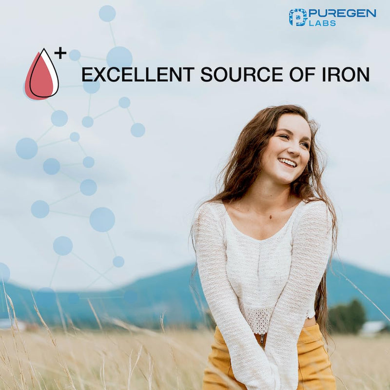 [Australia] - Puregen Labs Ferrous Gluconate 324 mg [High Potency] Iron Supplement, Gentle on Stomach - 100 Tablets 1 