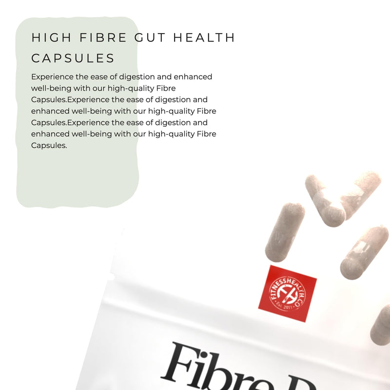 Fibre Pro Complex Capsules - Inulin Powder - Husk Powder - Lactobacillus Acidophilus for Digestive System - Supplement 60 Capsules