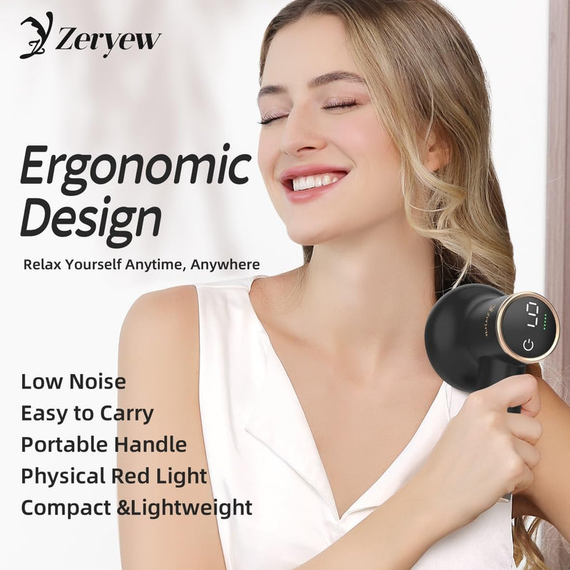 [Australia] - Cordless Cellulite Massager, Handheld Lymphatic Drainage Tool, Mini Body Sculpting Machine with 9 Speeds and 8 Massage Heads, Lymphatic Drainage Massage Tool for Legs Butt Belly Fat 