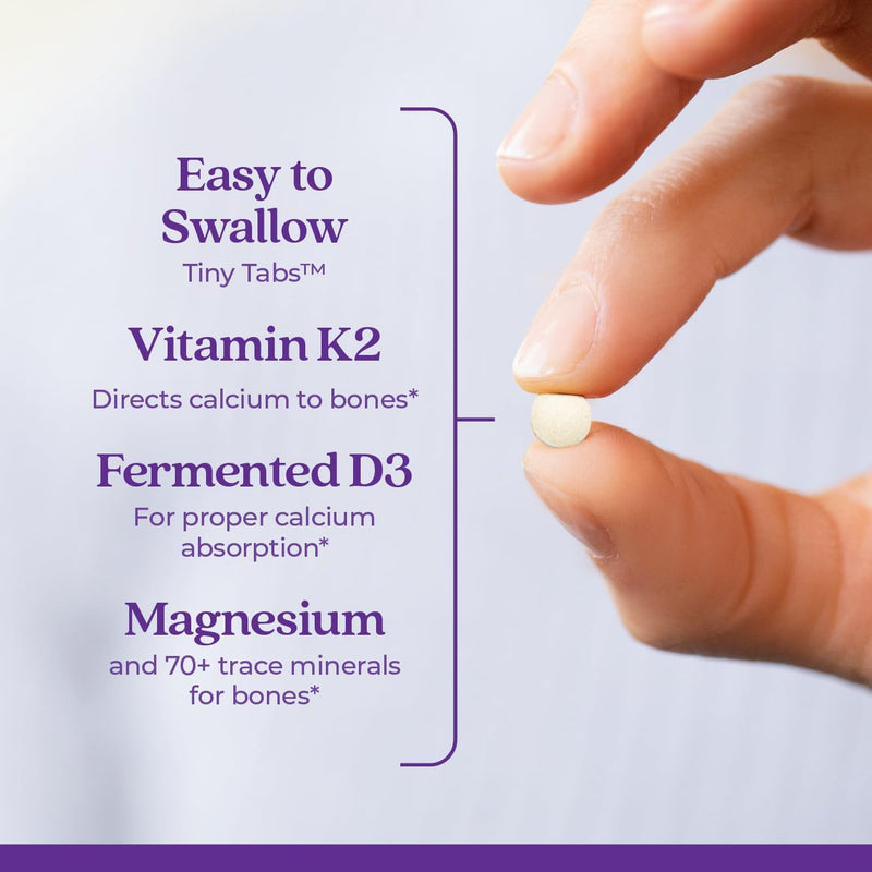[Australia] - New Chapter Calcium Supplement - Bone Strength Tiny Tabs Organic Calcium with Magnesium, Vitamin D3+K2, 70+ Trace Minerals for Bone Health, Gluten Free, Easy to Swallow - 240 ct Unflavored 240 Count (Pack of 1) 