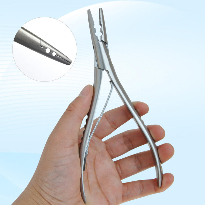 Hair Extensions Pliers 2-Hole Hair Pliers Hair Extension Tool kit for Micro Ring Hair Extensions Opener and Removal Holes Shape Kit