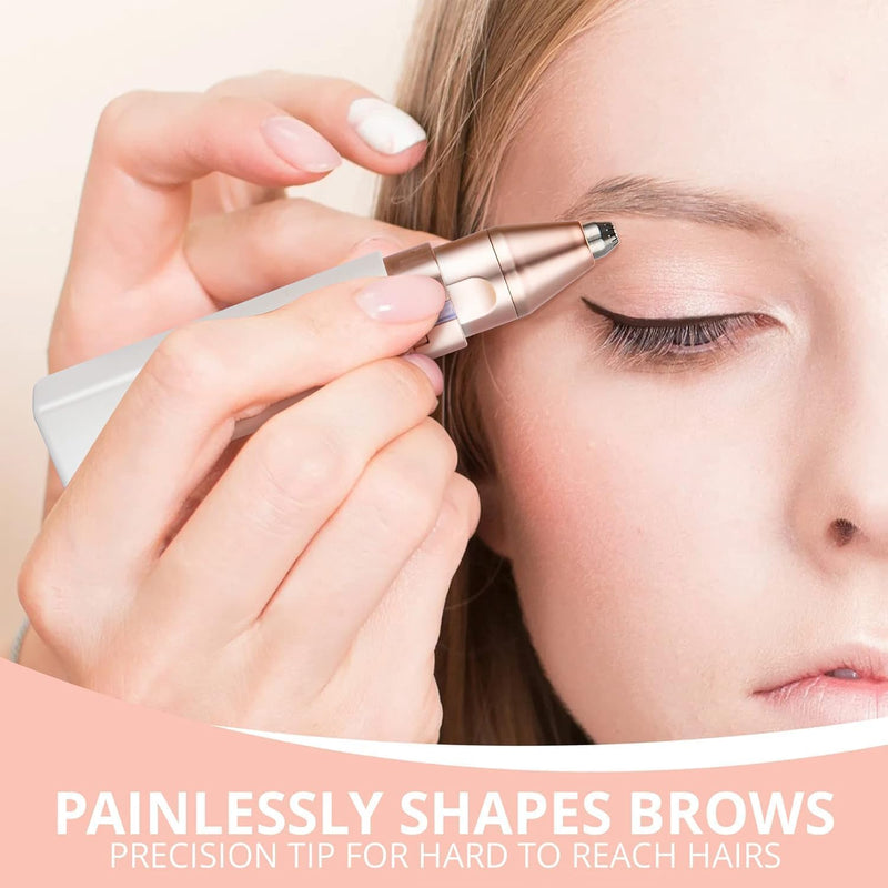 [Australia] - Face - Eyebrow Hair Remover for Women Rechargeable 2 in 1 Eyebrow Trimmer and Facial Shaver for Women - Painless Electric Hair Removal Device for Face Eyebrows 