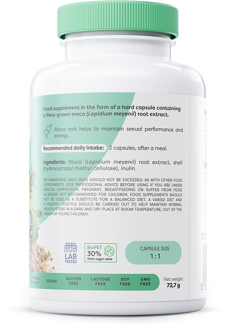 Osavi Maca 1000 mg – 120 Vegan Capsules | Peru–Grown Maca Root Extract for Sexual Health & Vitality | Supports Sexual Performance, Desire, and Overall Wellbeing 120 count (Pack of 1)