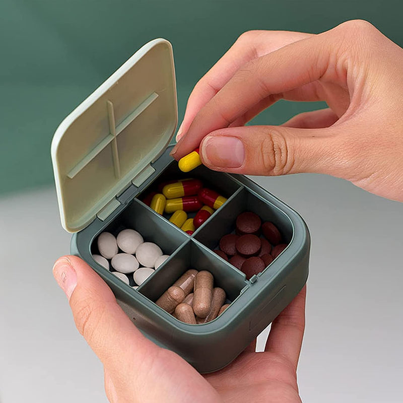 [Australia] - Small Pill Case, Cute Pill Box - Acedada Travel Daily Pill Organizer, Portable Pretty Pill Container for Purse Pocket, Compact Medicine Holder for Vitamins, Fish Oils, Supplements, Green 