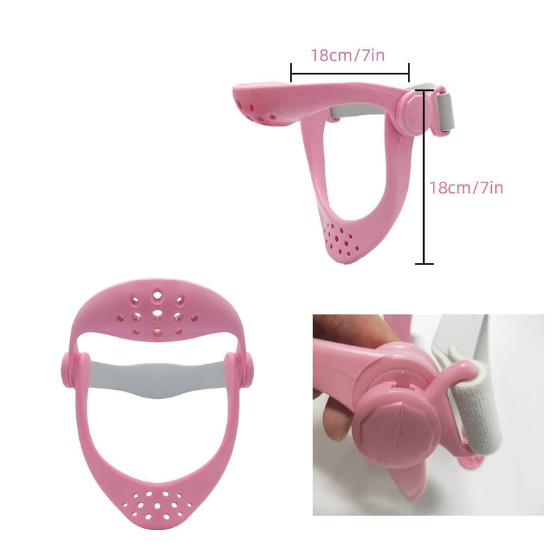 360°Adjustable Neck Brace - Cervical Collar with Neck Stretcher | Neck Orthotics for Forward Head Posture Correction and Cervical Spine Support and Alleviating Pressure (Pink) Pink