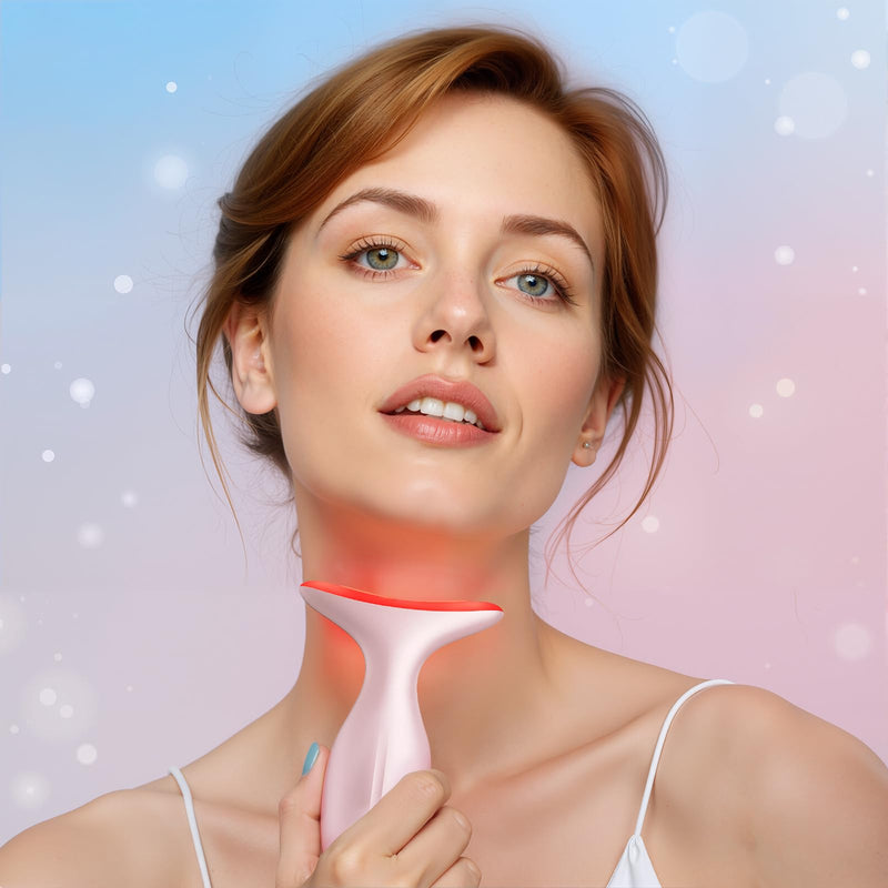 Facial & Neck Massager – Skin Firming, Lifting & Sculpting Tool | Portable LED Light Therapy for Face & Neck Care