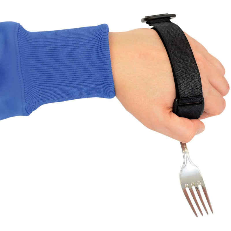 Elastic Utensil Holder Strap, Cuff Grip Aid for Elderly & Disabled – Eating Assistance Cutlery Writing Tool Strap