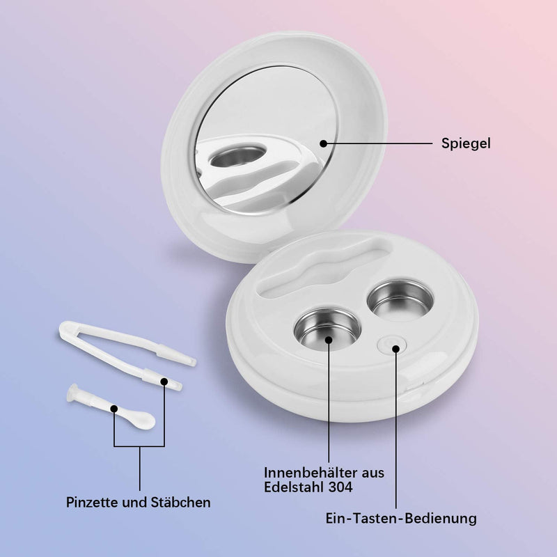 [Australia] - BlumWay Ultrasonic Cleaning Machine for Contact Lenses, Ultrasonic Automatic Cleaner with Contact Lens Sucker, Type-C Contact Lens Cleaner, is suitable for cleaning all contact lenses 