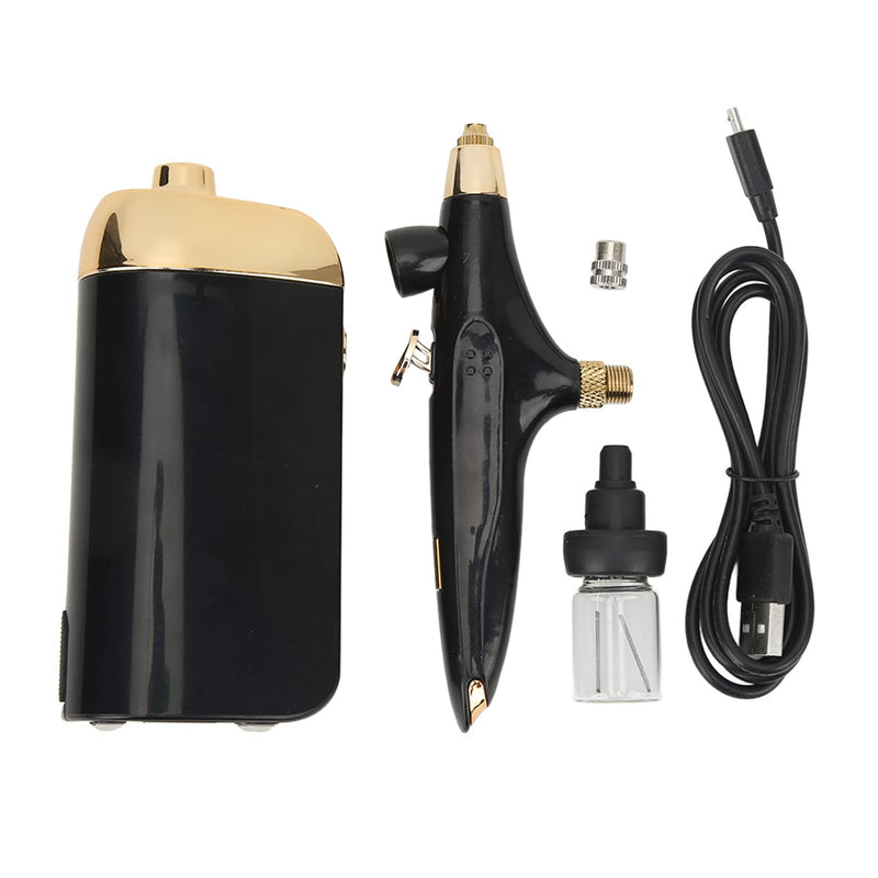 [Australia] - Fafeicy Oxygen Facial Airbrush, Oxygen Facial Airbrush, Airbrush, Oxygen Infusion Facial Spray Double Gravity Trigger Salon Beauty Device, Home (Black Set) 