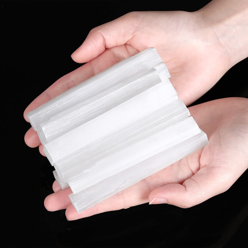 [Australia] - XIANNVXI 4 Inches Selenite Sticks 12PC Large Selenite Crystal Wands White Raw Rough Crystals Bulk for Healing Reiki Metaphysical Energy Drawing Protection Wiccan Altar Supplies 4 Inch-12pc 