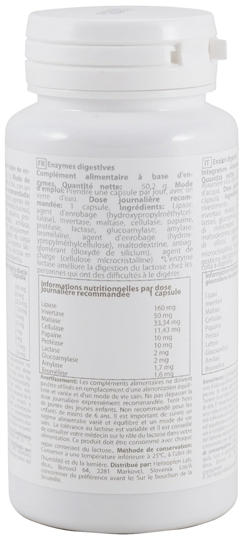 Digestive Enzymes | 90 Veggie Capsules | Food Supplement | Heiltropfen®