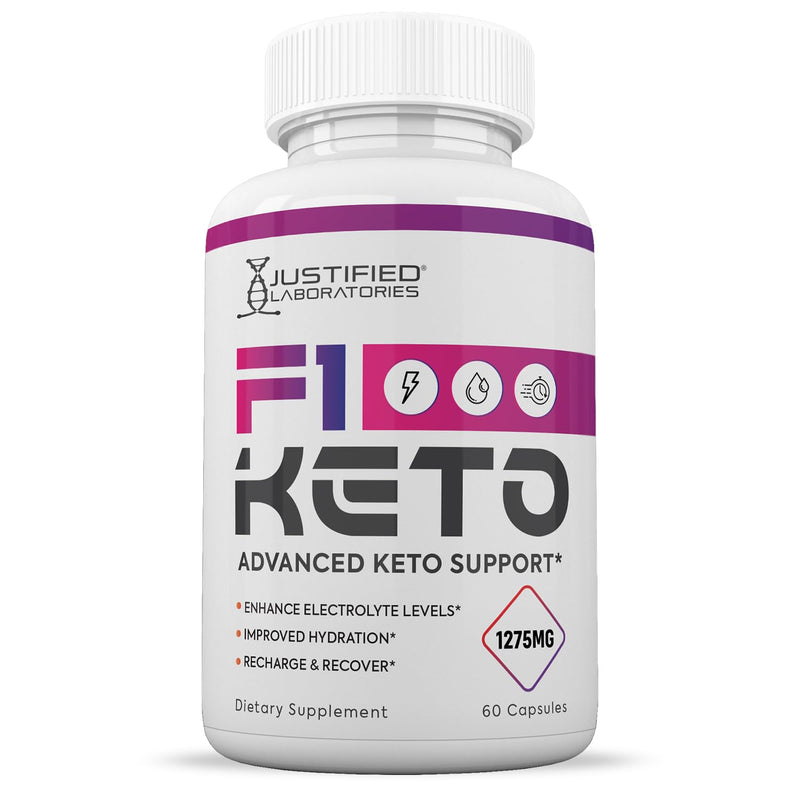 [Australia] - F1 Keto Pills 1275MG New & Improved Formula Contains Apple Cider Vinegar Extra Virgin Olive Oil Powder Green Tea Leaf 60 Capsules 
