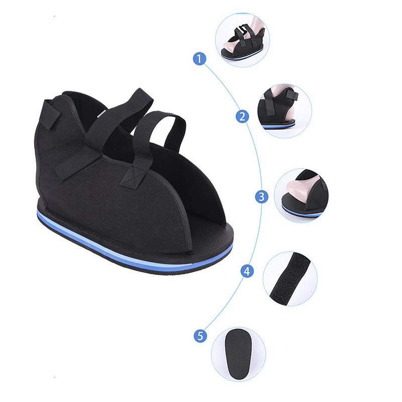 Cast Shoes Post Operation Surgery Gypsum Shoe Open Toe Foot Fracture Recovery Plaster Surgical Rehabilitation Adjustable Orthoshoes Anti-slip Valgus Shoes ML