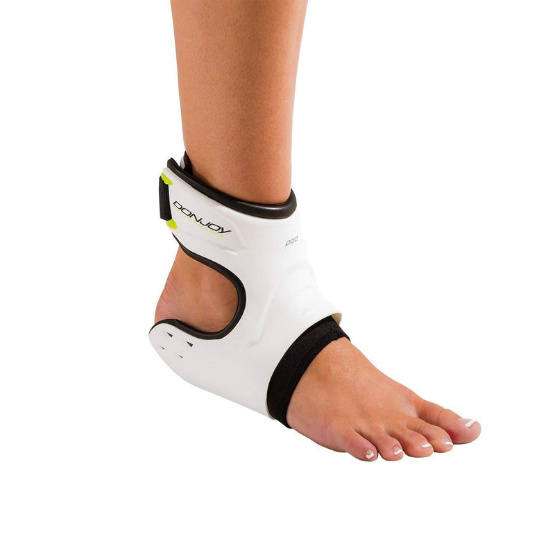 [Australia] - DonJoy Performance POD Ankle Brace, Best Support for Stability, Ankle Sprain, Roll, Strains for Football, Soccer, Basketball, Lacrosse, Volleyball - Large - Left - White 