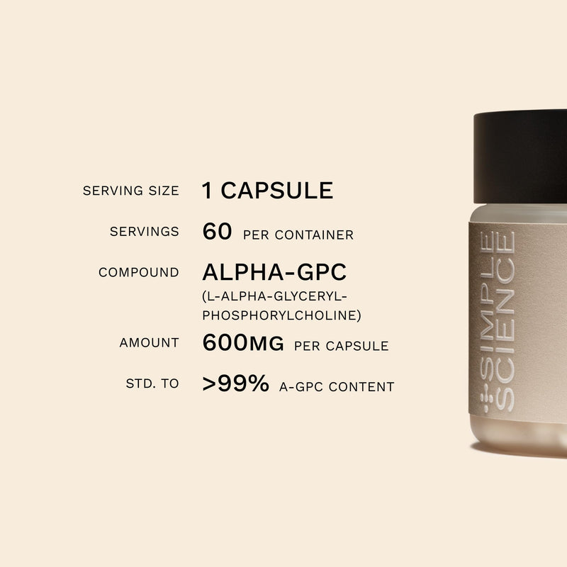 Alpha GPC 600mg in One Capsule | 60 Capsules = 60 True Servings | Lab Tested Choline Supplement | Nootropic for Focus, Memory and Cognitive Function | Made in the UK 60 count (Pack of 1)
